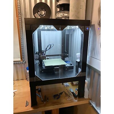 Ender 3 Pro  IKEA Lack table enclosure  refined hinges refined side panel system
