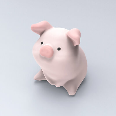 Squat pig（generated by Revopoint POP）