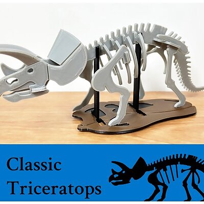 3Dino Puzzle Classic Style Triceratops