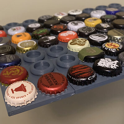 Beer cap collection holder edges and corners