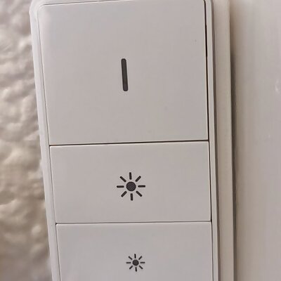 Slimline Hue Dimmer v1 Switch Plate with space for embedded magnets
