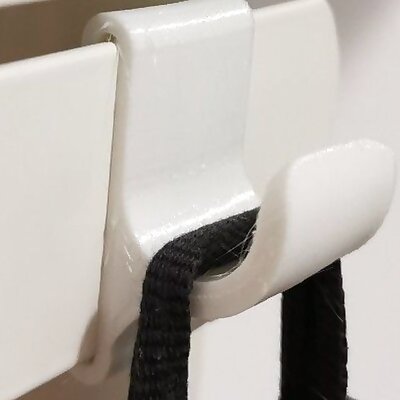 Simple hook for flat bathroom radiator
