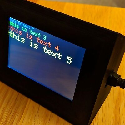 Adafruit Huzzah ESP8266 with 35 TFT Featherwing table top case