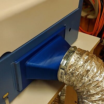 K40 laser engraver vent to 4 adapter