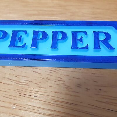 Pepper Name Plate