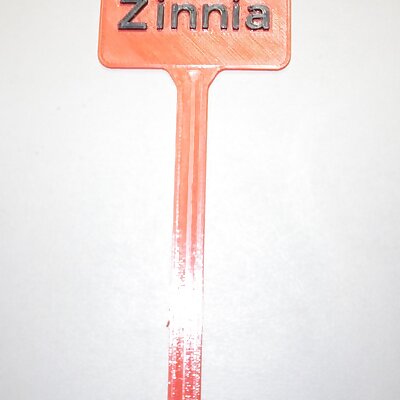 Plant Label Zinnia
