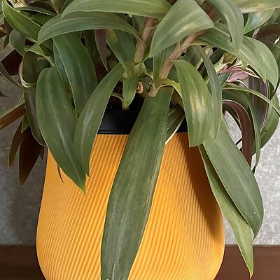 Spiral ribbed pot planter