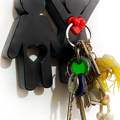 Home Key holder with matching key chains