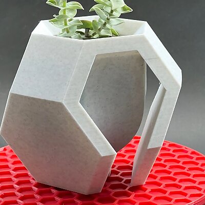 Truncated octahedron plant pot
