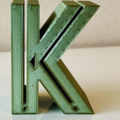 3D Alphabet  Letter K