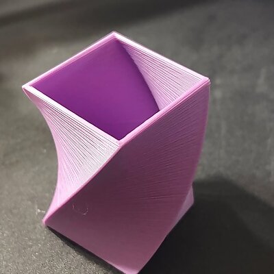 Twisted Square Planter  Vase  Cup