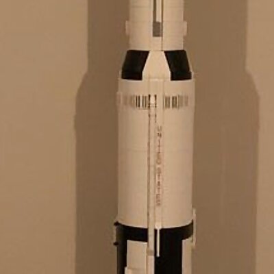 Lego Saturn V Low Profile Vertical Wall Mount
