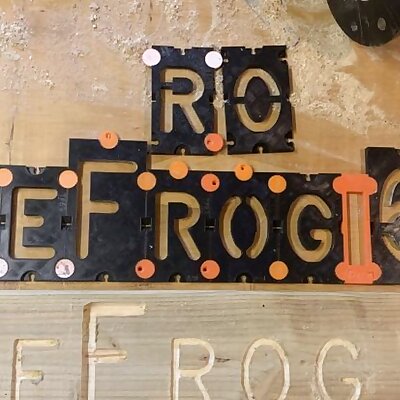 Small Modular Router Template Stencil Letters  Numbers 70mm Tall
