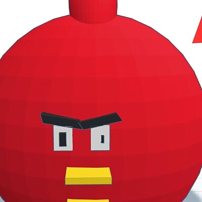 Red Angry Bird With basic slingshot thing