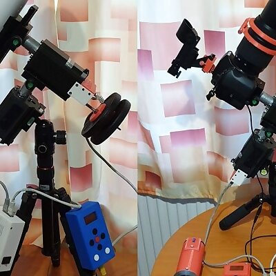 Small Travel 3D printed OnStep EQ mount for telescope