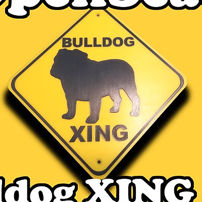 OpenScad Bulldog XING sign
