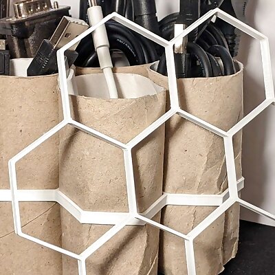 Simple cable organizer using toilet paper tubes