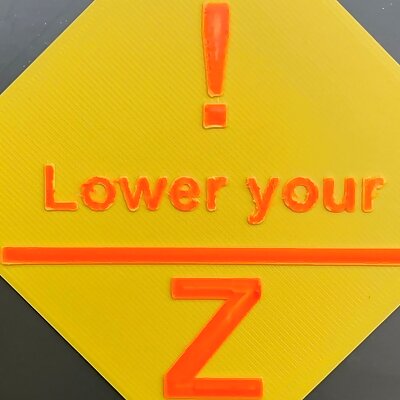 Lower Your Z! Gift Sign