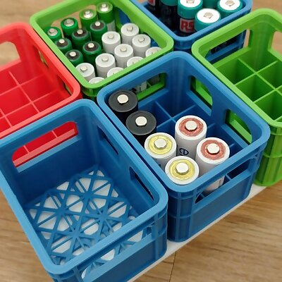 Customizable  stackable beer crate for all types of batteries