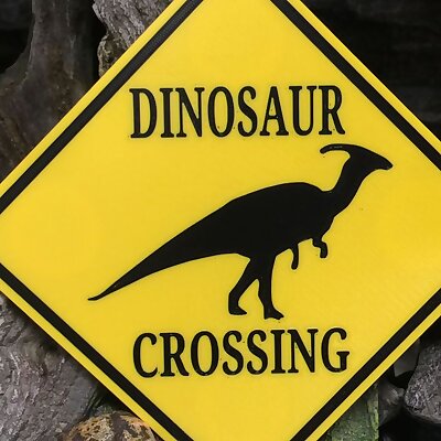 Dinosaur Crossing Sign