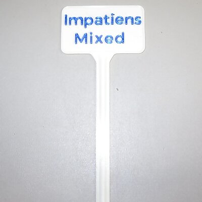 Plant Label Impatiens Mixed