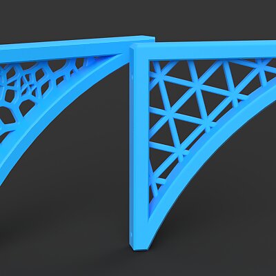 Shelf Bracket Voronoi And Triangles Design  Scalable