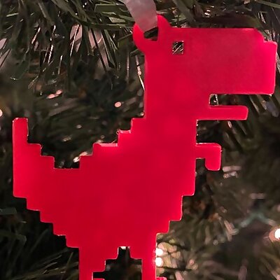 Offline Dinosaur Holiday Ornament