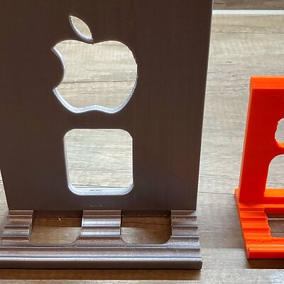 Table phone stand with apple