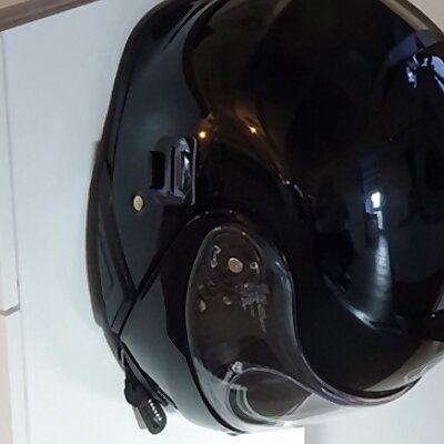 Motorcycle helmet holder without screws