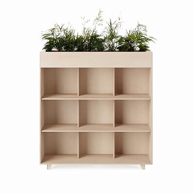 Fin bookshelf with planter by opendeskcc