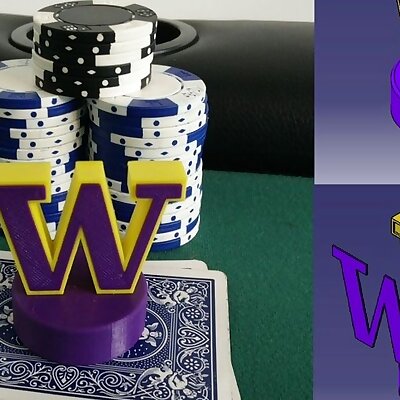 University of Washington Huskies Poker Card Capper