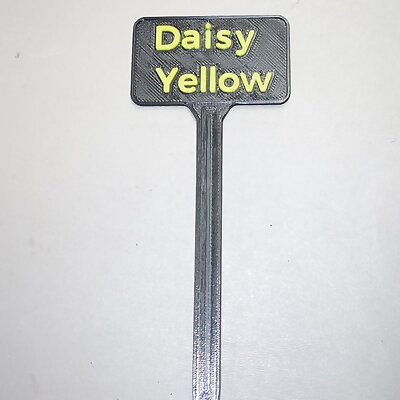 Plant Label Yellow Daisy