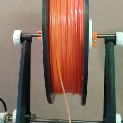 Filament spool holder with securing clips cones and quick fit nuts