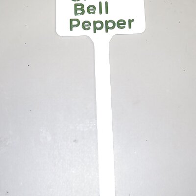 Plant Label Green Bell Pepper