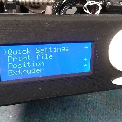 Printer control panel with HD44780 display and SD card