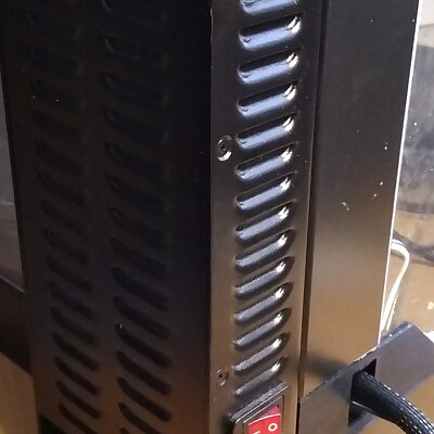 External mount for black PSU for tabletop LACK enclosure