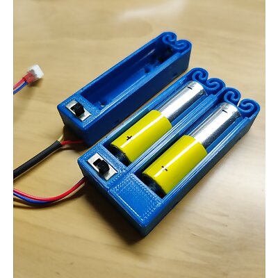 Flexing battery holders with switch and push to pop
