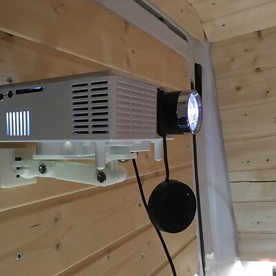 Projector mount for camper van