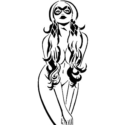 Harley Quinn stencil 13