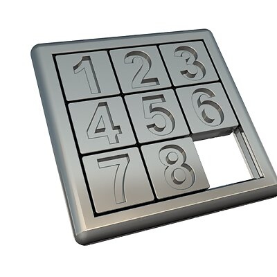 Customizable Sliding Puzzle print in place