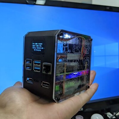 Raspberry pi 3B desktop case with ups