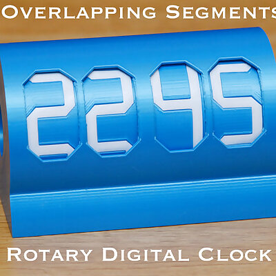 Overlapping Segments Rotary Digital Clock