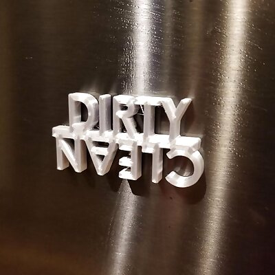 Dish Washer DirtyClean Magnet