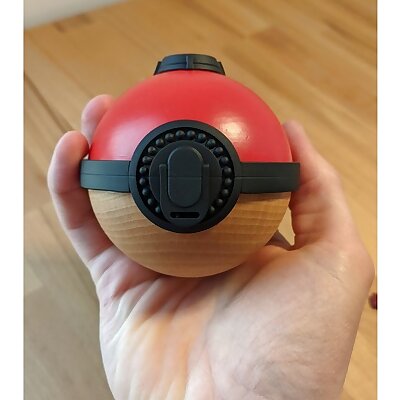 Hisuian Pokeball based on a wooden ball FDM  SLA parts