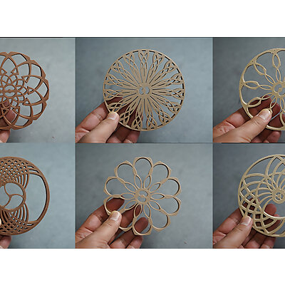 Designs of Kinetic Sculptures for Coaster or Wall decor