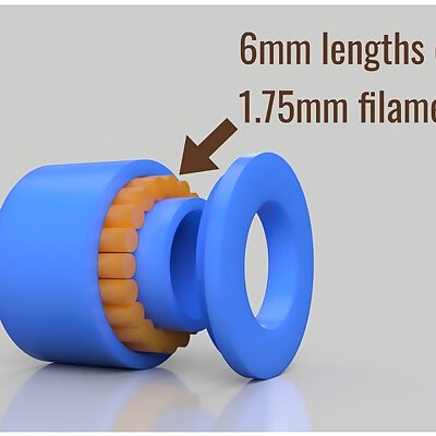 Easy Needle Bearing uses 175mm chopped filament