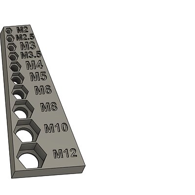 Metric nut holder for bolt sorting