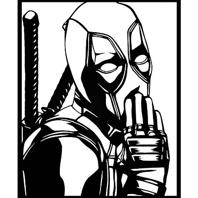 Deadpool stencil 23