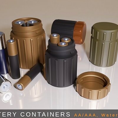 Battery Containers AAAAA Military Grade Waterproof Screw Cap