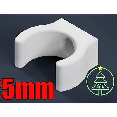 25mm Flush Mount PVC Pipe Clip